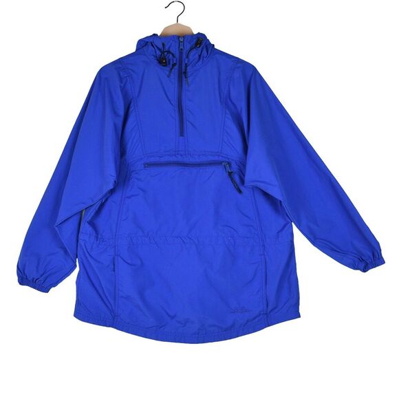 L.L. Bean Vintage Anorak Jacket Women’s Size Small Blue Pullover Windbreaker USA - Picture 1 of 8